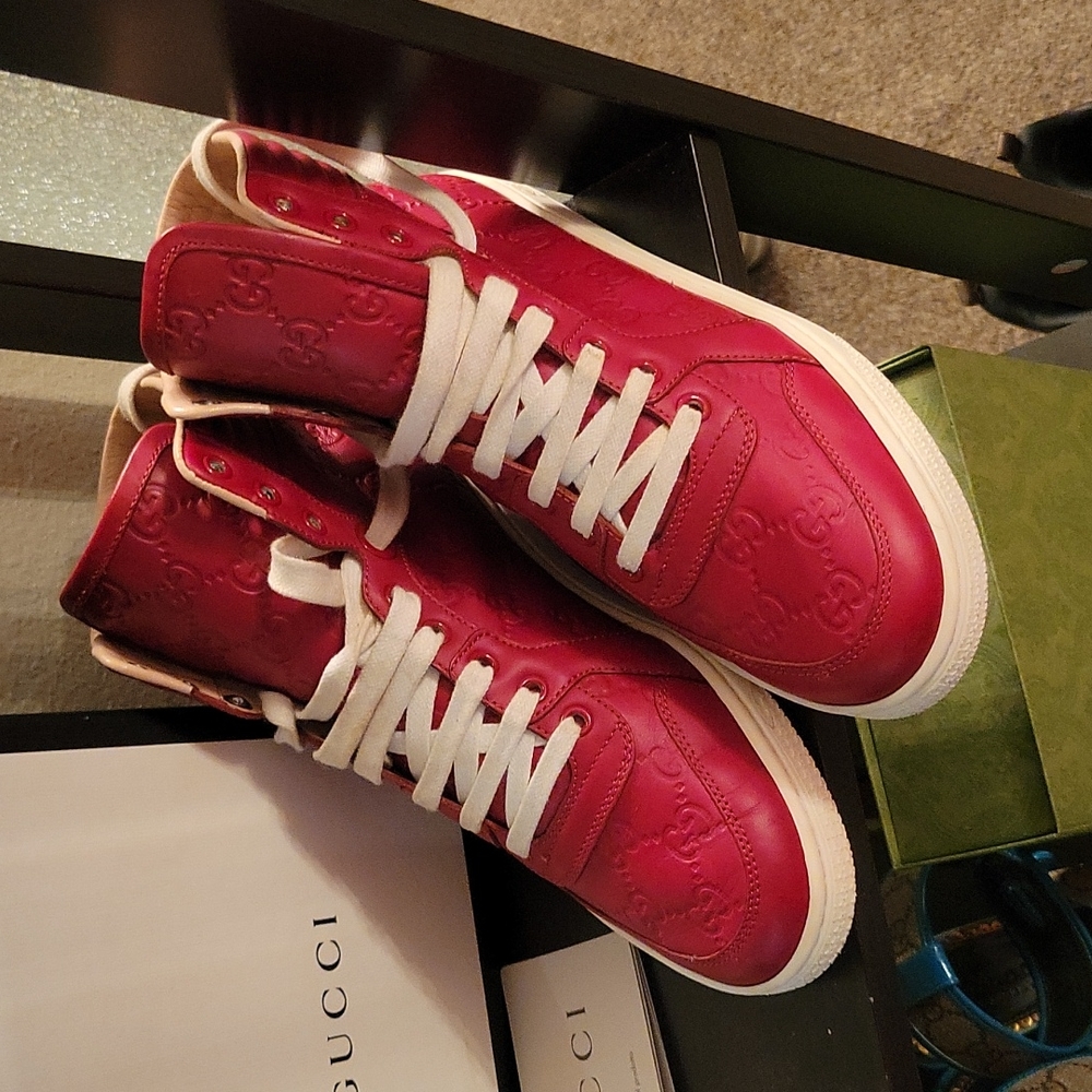 Authentic Gucci Red Coda Sneakers